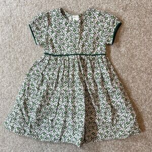 Beautiful handmade‎ green pattern dress green boarder aline dress no size